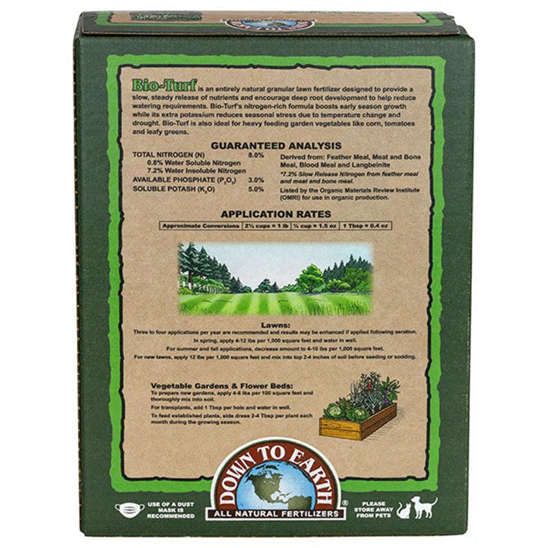 bio nutrients fertilizer Down To Earth Fertilizer Bio Turf 8-3-5