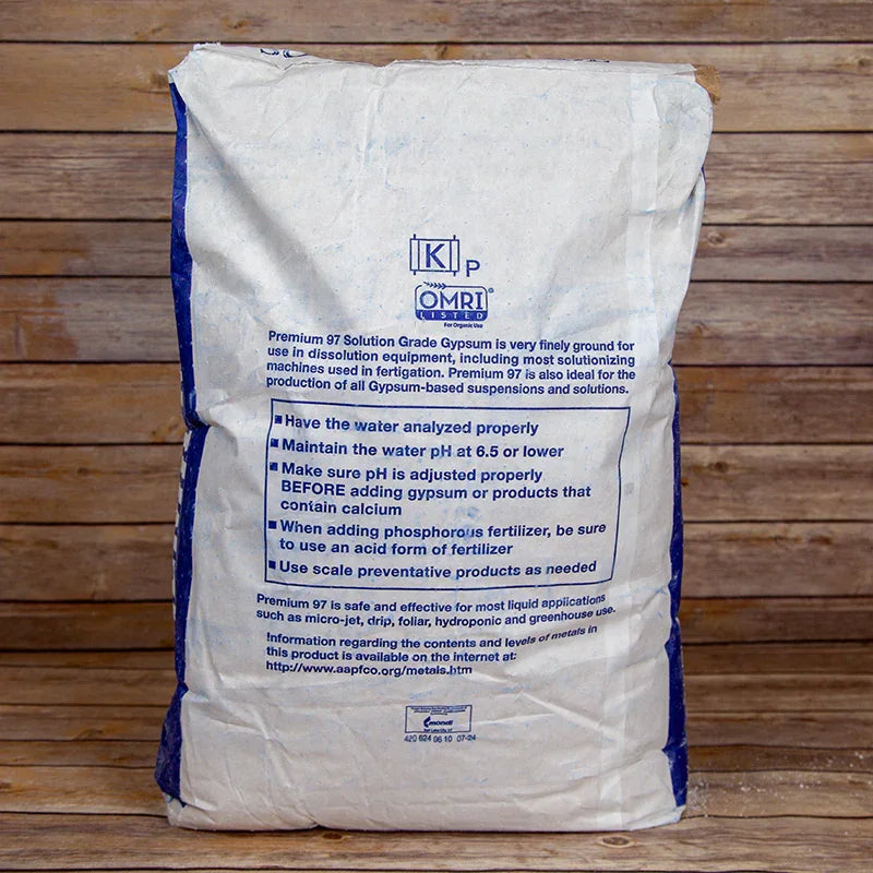 gypsum fertilizer nutrient content Diamond K Solution Grade Gypsum (50 lb)