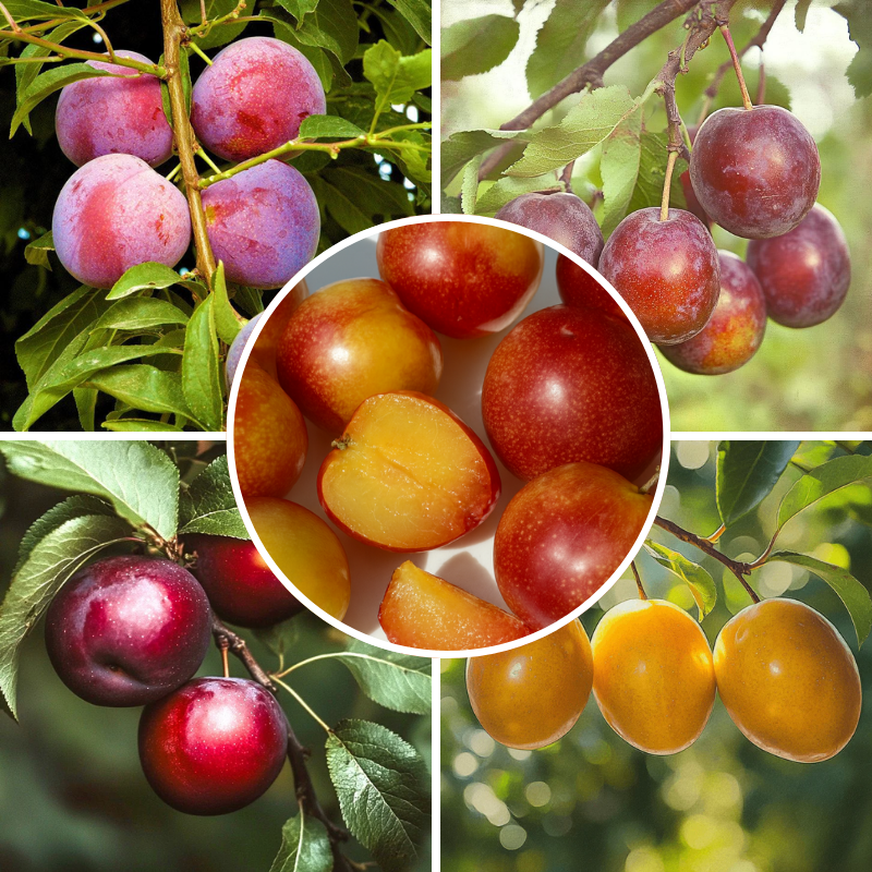 Low Chill Plum, 4 on 1 Multi Grafted Fruit Tree Grow Organic
