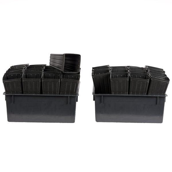 2 Square 15.75" Trays with 32 "Short One" Mini-Treepots