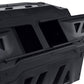 HomePacific black dual-compartment compost tumbler with steel support frame