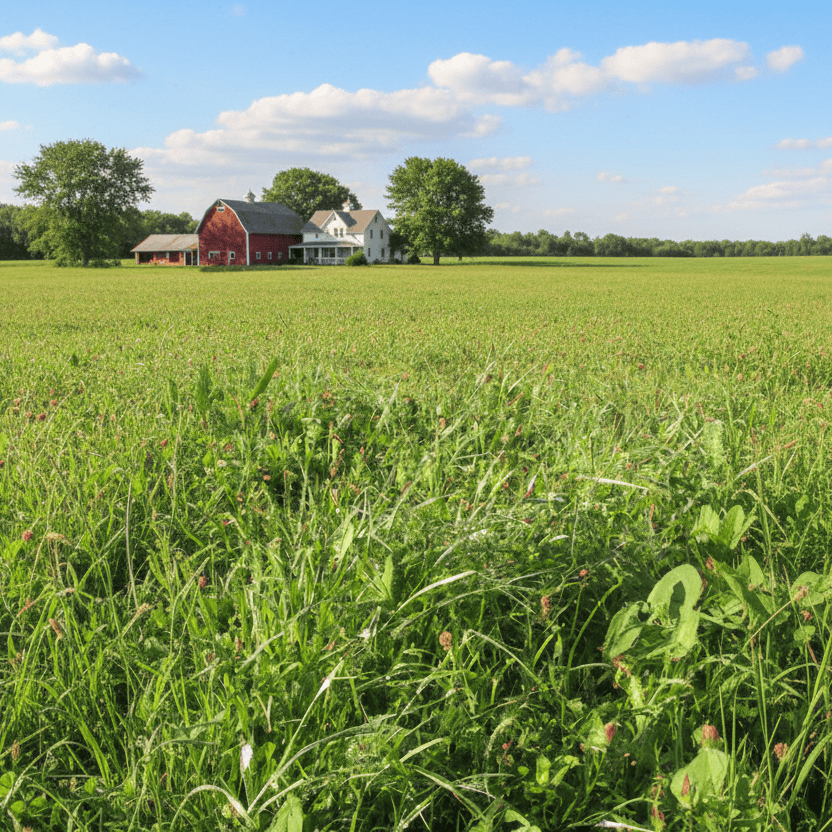 High-elevation pasture representing Peaceful Valley High Sierras Pasture Mix