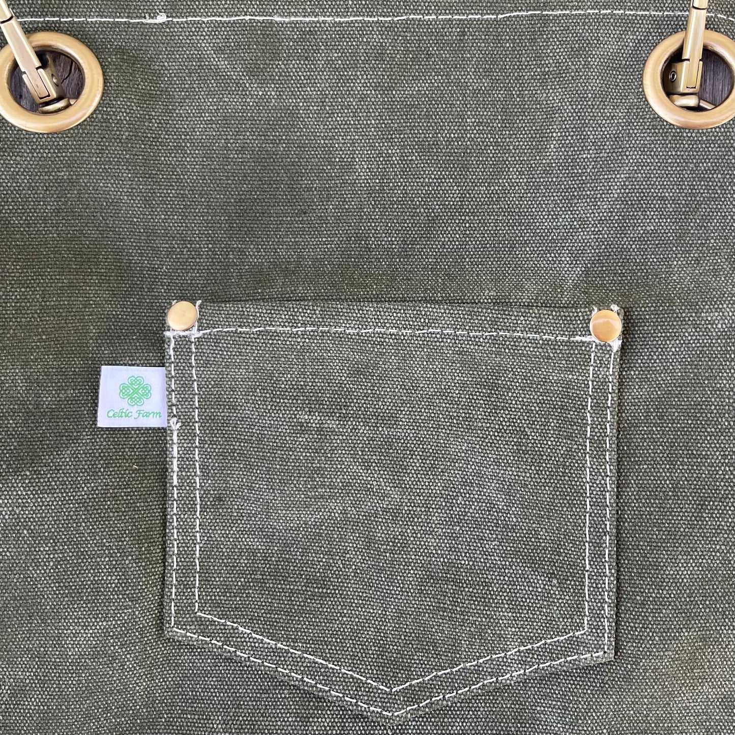 Gardening Apron - Waxed Canvas Apron with Pockets The Celtic Farm