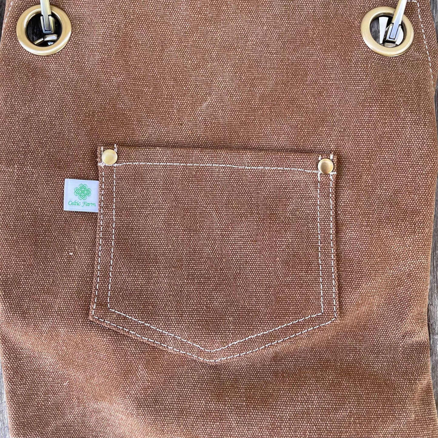 Gardening Apron - Waxed Canvas Apron with Pockets The Celtic Farm