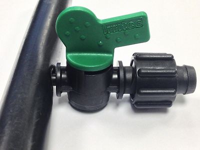 Perma-Loc 1/4" Barbed Fitting with shut off valve Grow Organic