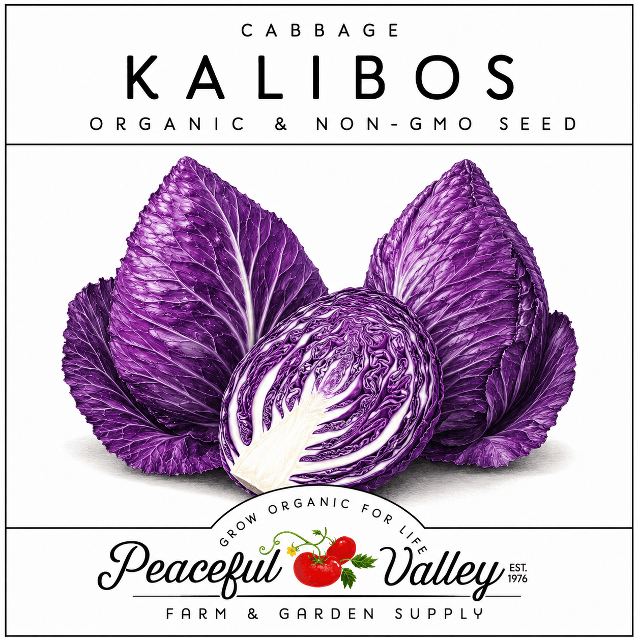 Peaceful Valley Cool Season Vegetables Stickers Kalibos Cabbage Grow Organic