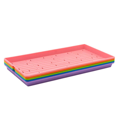 1020 Microgreen Trays Shallow Extra Strength Multi-Color / 10 Trays / With Holes Bootstrap Farmer