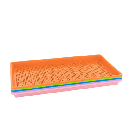 1020 Mesh Trays Shallow Extra Strength Colors 1" Deep 5 Trays / Multi-Color Bootstrap Farmer