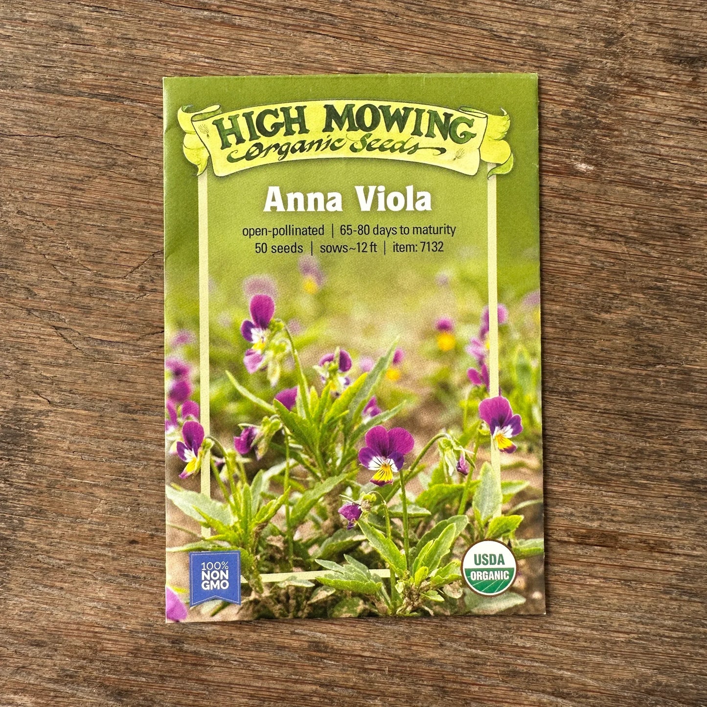 Organic Anna Viola Seeds High Mowing Seeds