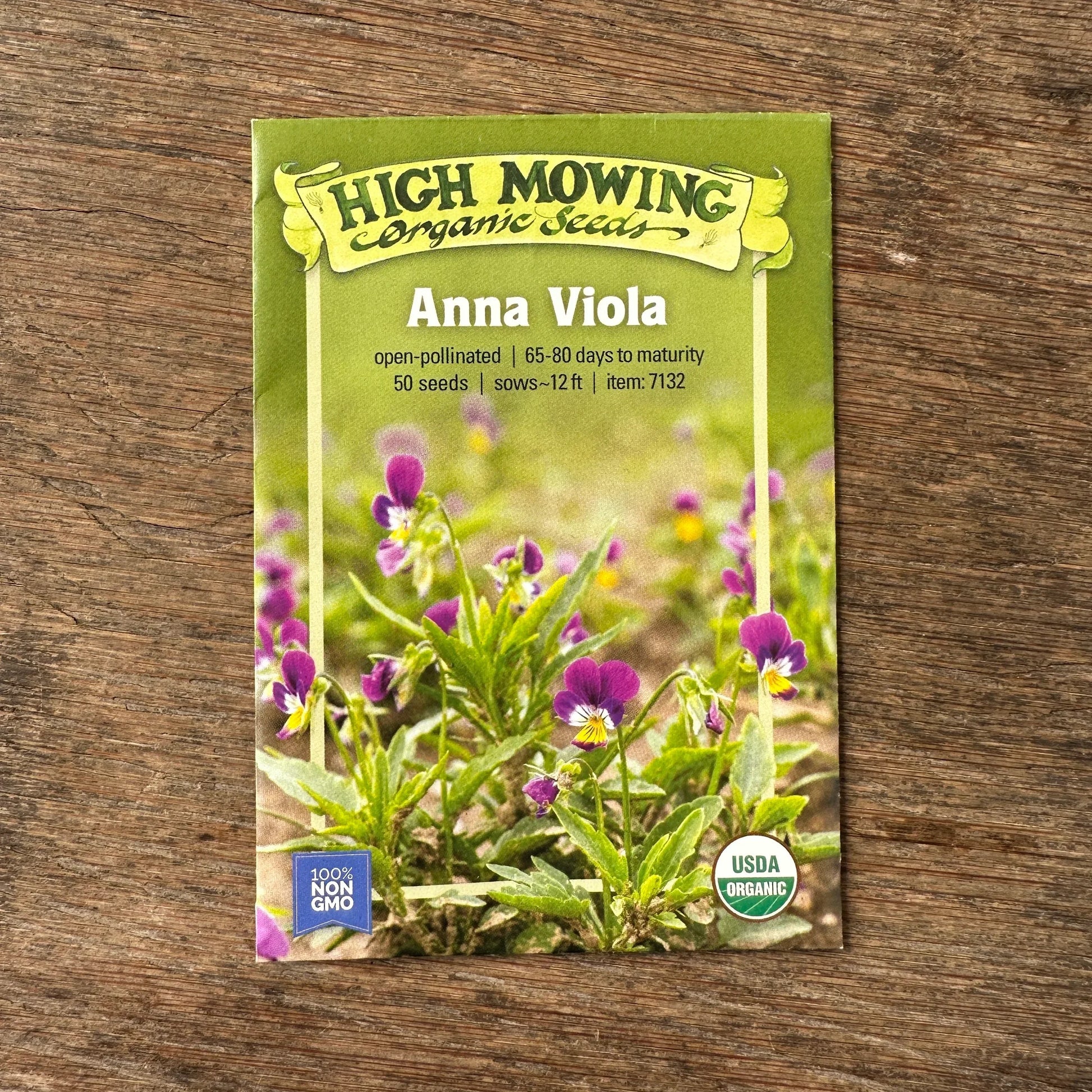 Organic Anna Viola Seeds High Mowing Seeds