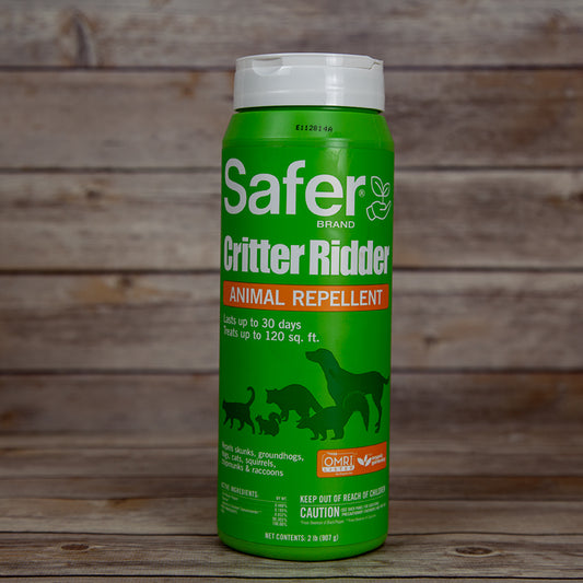 Safer Critter Ridder Animal Repellent Granular (2 lb) front label - Grow Organic
