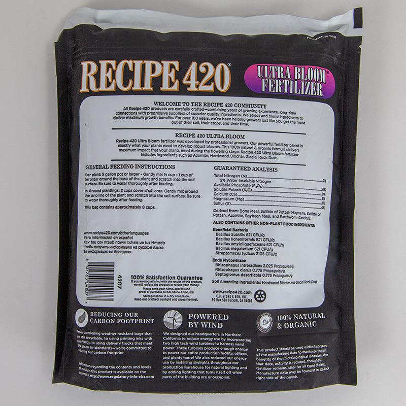 organic plant fertilizer recipe Recipe 420 UltraBloom 2-8-8 (4 lb bag) – Grow Organic