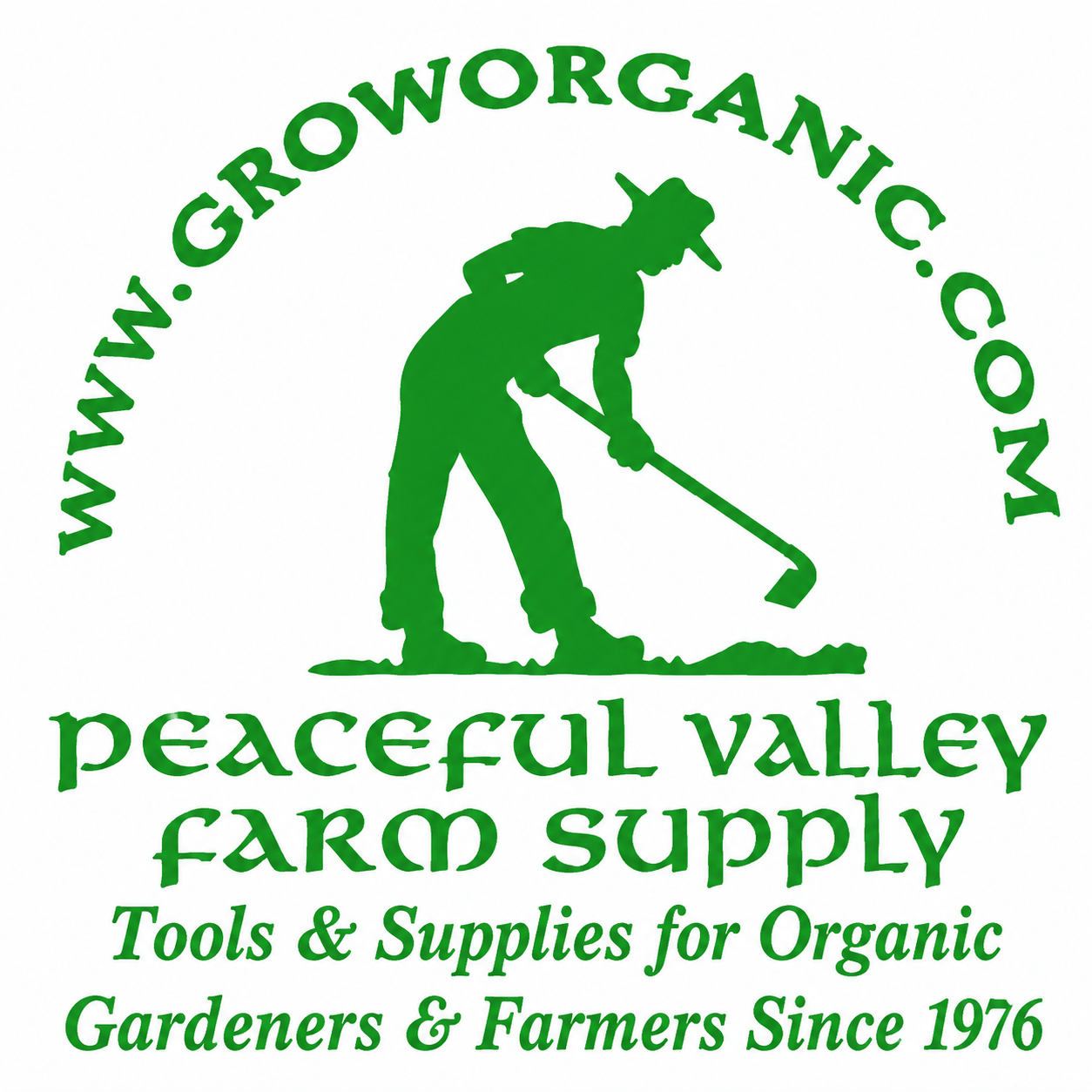 Peaceful Valley 1976 Sticker Farm Supply Grow Organic