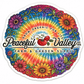 Peaceful Valley 1976 Sticker Tie Dye - Flowers Grow Organic