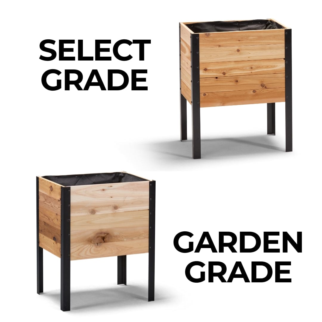18″ x 24″ Deep Root Raised Garden Bed - 30″ TALL / Select Grade Cedar Planters