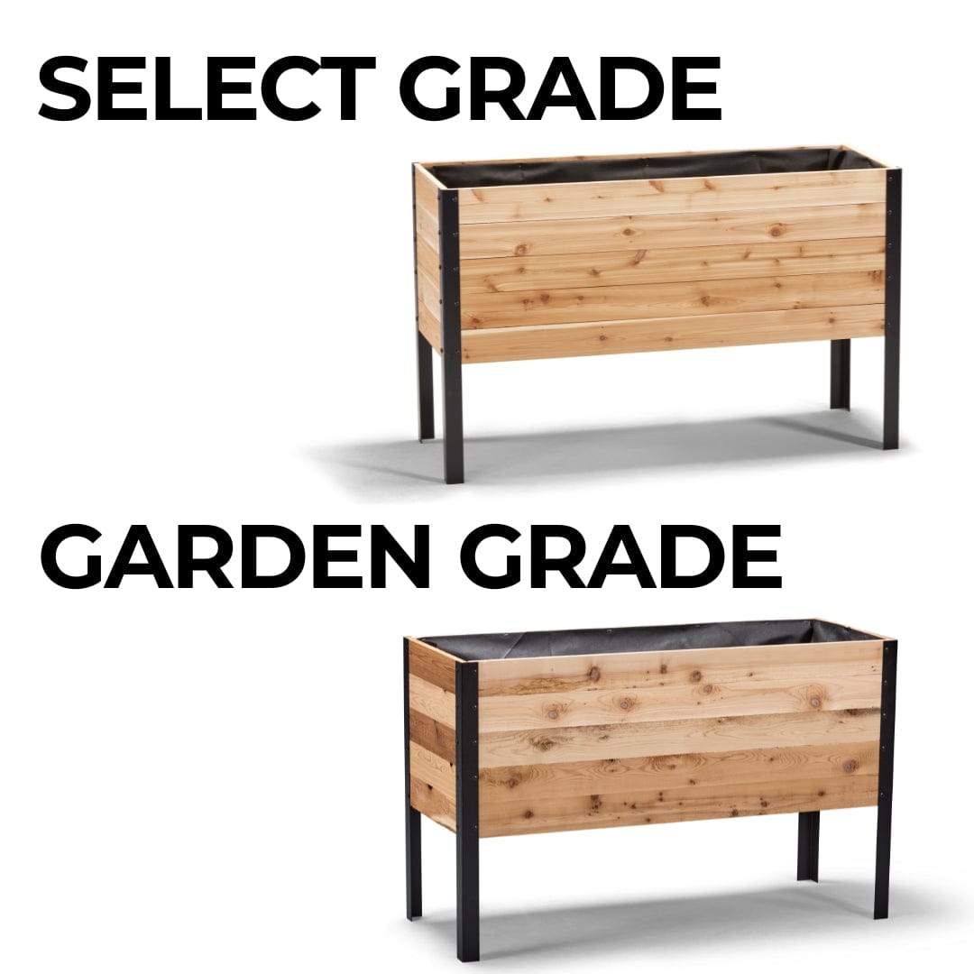 18″ x 48″ Deep Root Raised Garden Bed - 30″ TALL - Select Grade Cedar Planters