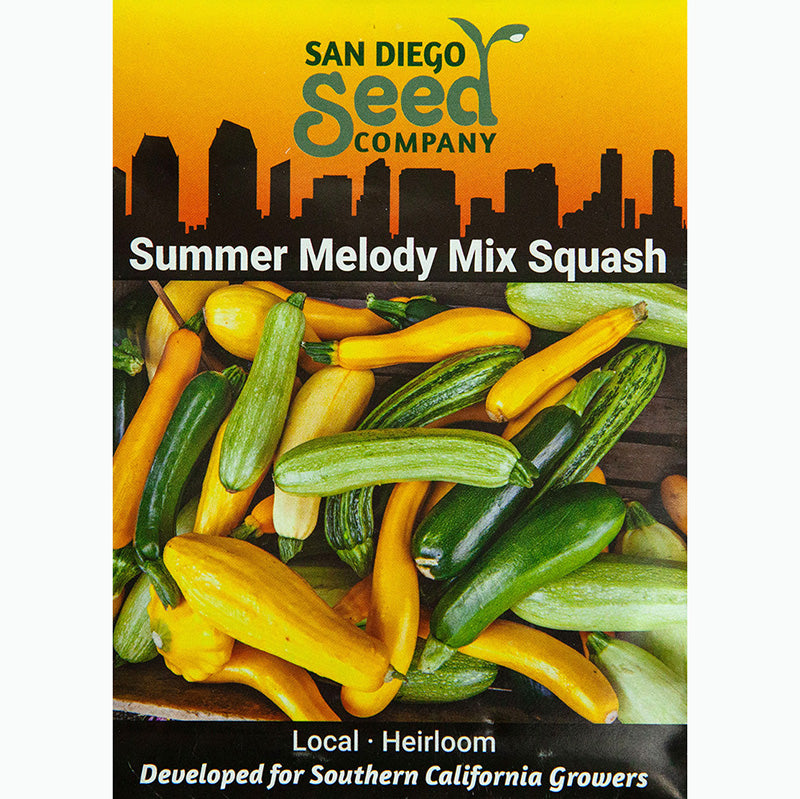 Seed Pack For Summer Melody Mix Squash By San Diego Seed Company