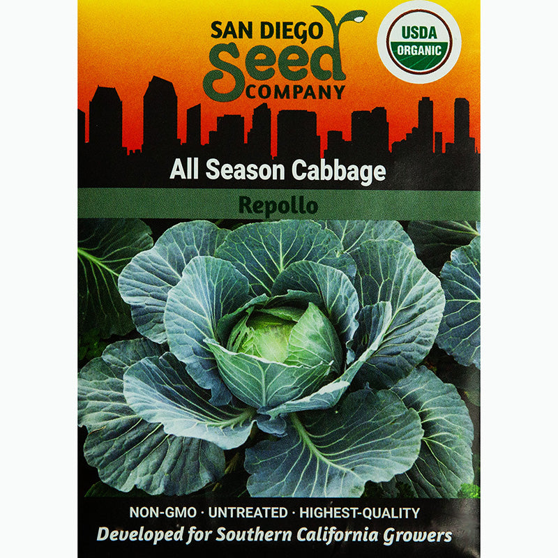 Seed Pack For All Season Cabbage By San Diego Seed Company 