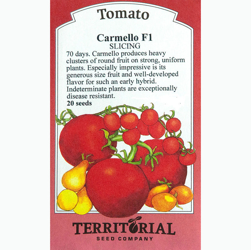 Seed Pack For Carmello F1 Slicing Tomatoes By Territorial Seed Company 