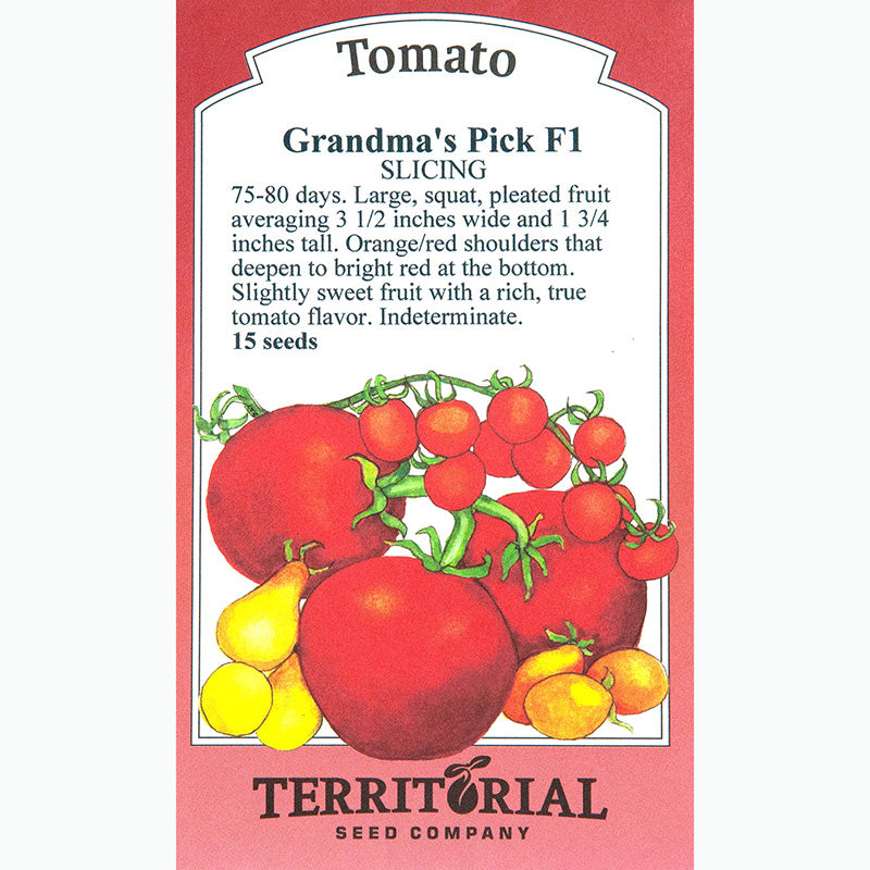 Seed Pack For Grandma's Pick F1 Slicing Tomatoes By Territorial Seed Company 