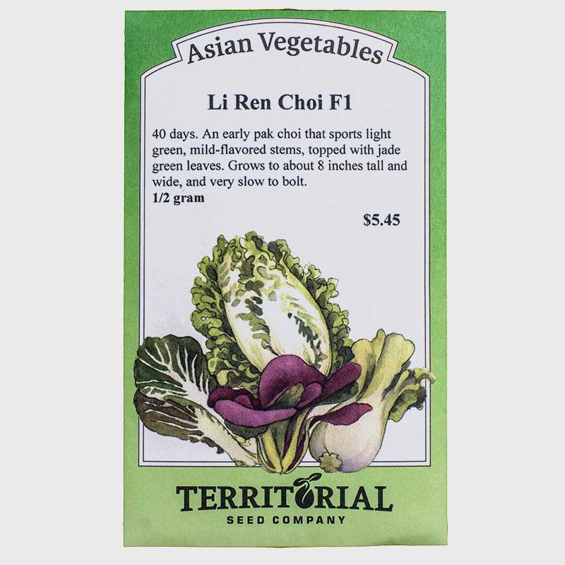 Territorial Seed Company Li Ren Choi Pak Choi Seeds