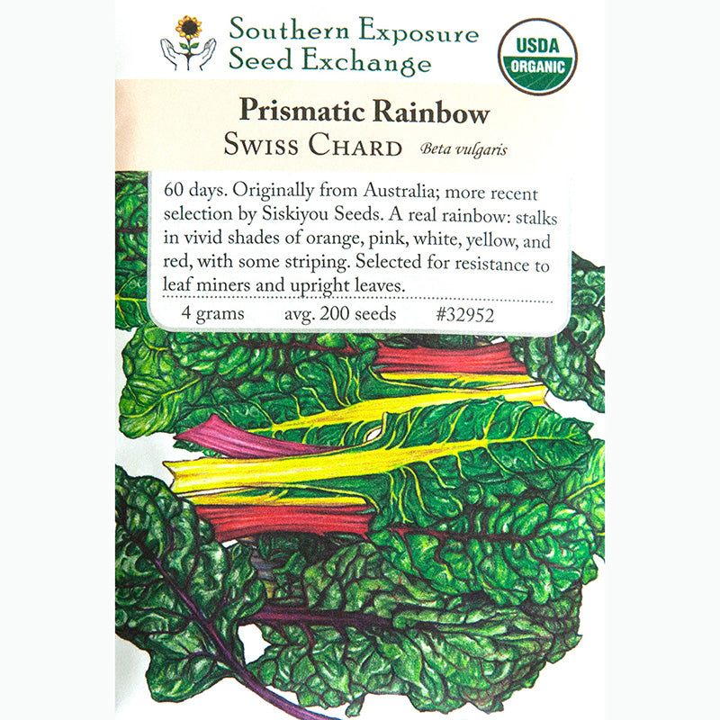 Seed Pack For Prismatic Rainbow Swiss Chard By Southern Exposure Seed Exchange 