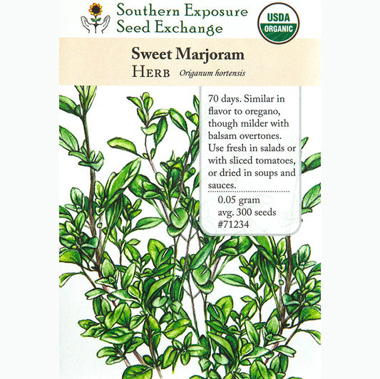 Seed Pack For Sweet Marjoram By Southern Exposure Seed Exchange 