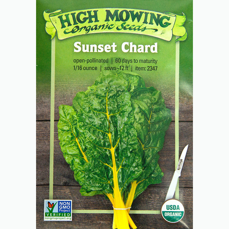 Seed Pack for Sunset Chard By High Mowing Organic Seeds