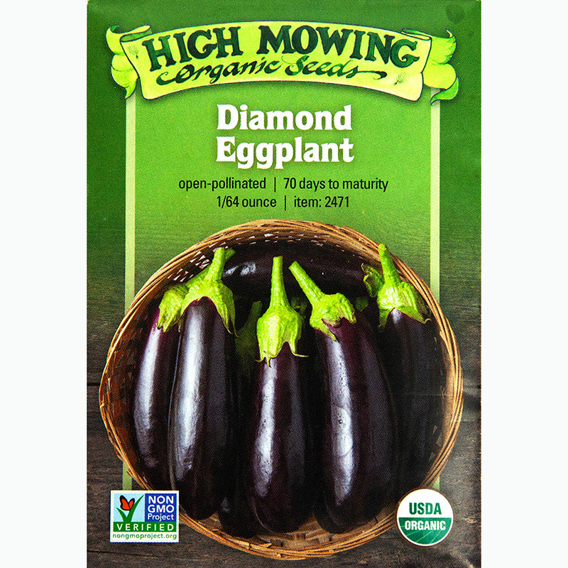Seed Pack For Diamond Eggplant By High Mowing Organic Seeds 