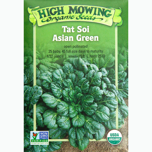 Seed Pack For Tat Soi Asian Green By High Mowing Organic Seeds