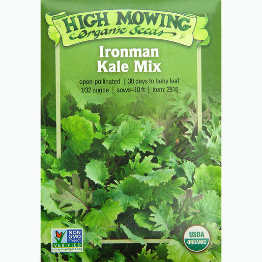 Seed Pack For Ironman Kale Mix By High Mowing Organic Seeds