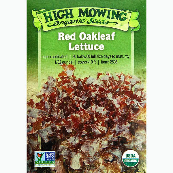 lettuce seeds for planting Red Oakleaf Lettuce Seeds (Organic)