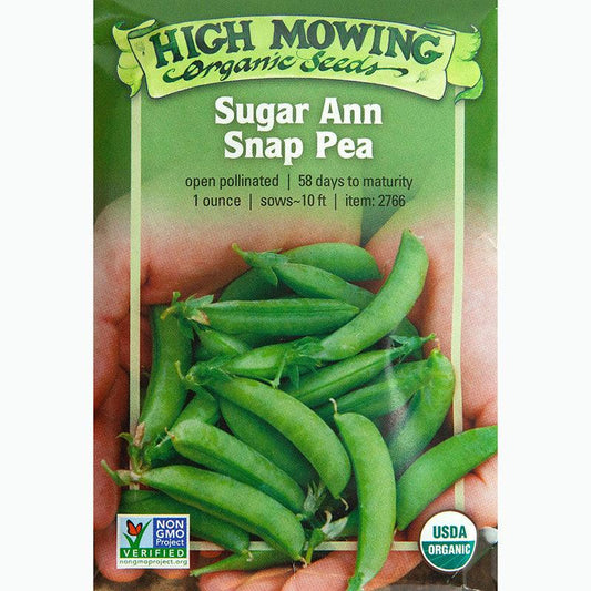 Seed Pack For Sugar Ann Snap Pea By High Mowing Organic Seeds