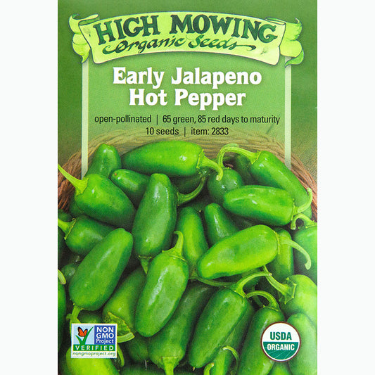 Seed Pack For Early Jalapeno Hot Pepper By High Mowing Organic Seeds