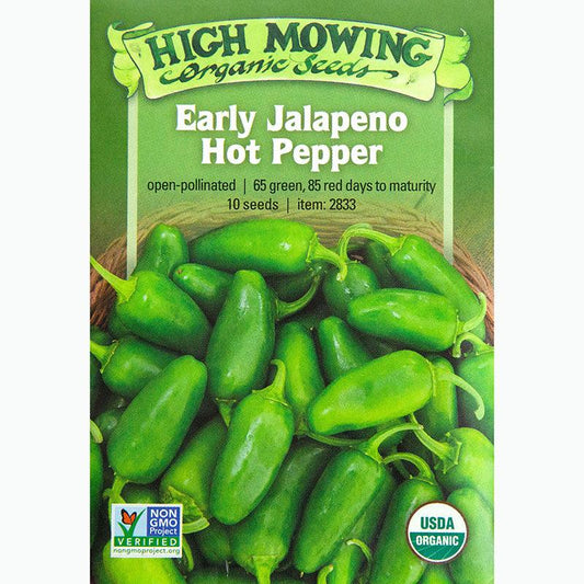 Seed Pack For Early Jalapeno Hot Pepper By High Mowing Organic Seeds