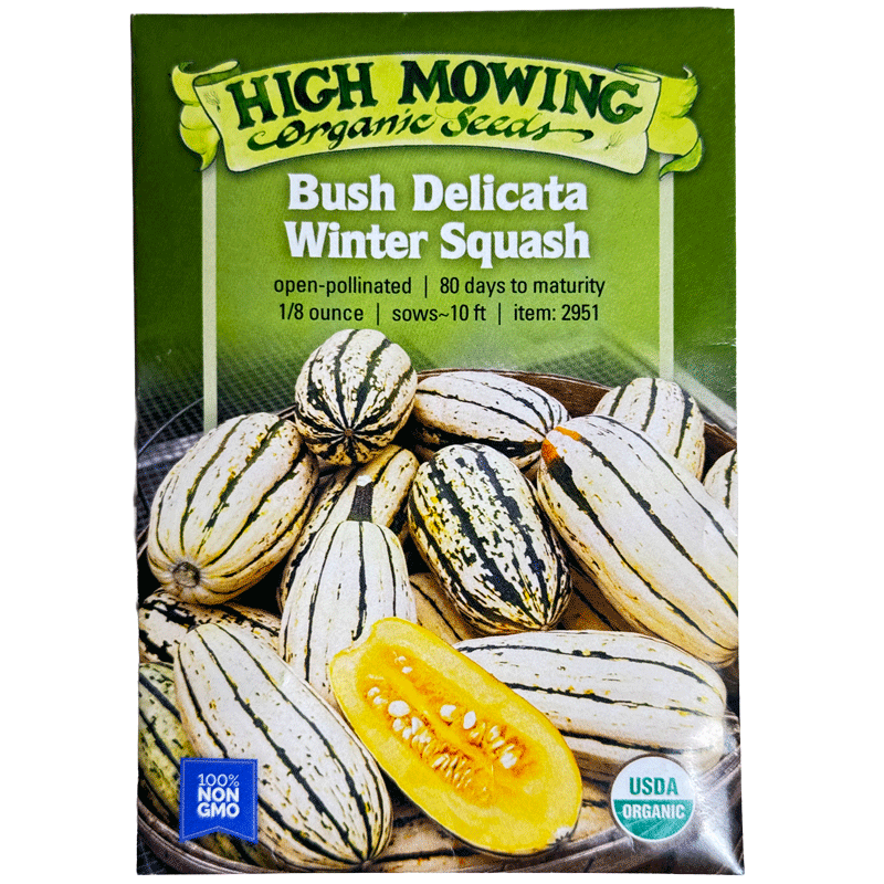 Bush Delicata Winter Squash Seeds (Organic) High Mowing Seeds