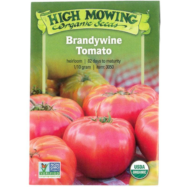 organic brandywine tomato plant 4.5 inch pot Brandywine Tomato Seeds (Organic)