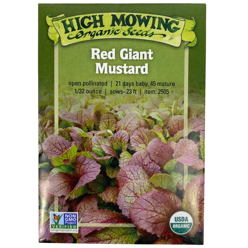 buy mustard seeds to plant Giant Red Mustard Greens Seeds (Organic)