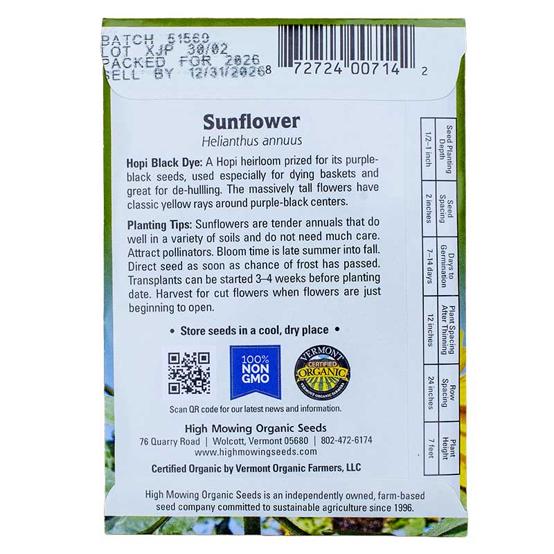 Seed Stewards 6 Packets Seeds (Organic) High Mowing Seeds