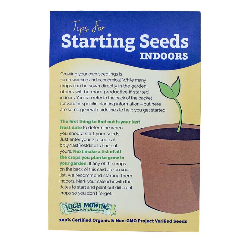 Seed Stewards 6 Packets Seeds (Organic) High Mowing Seeds