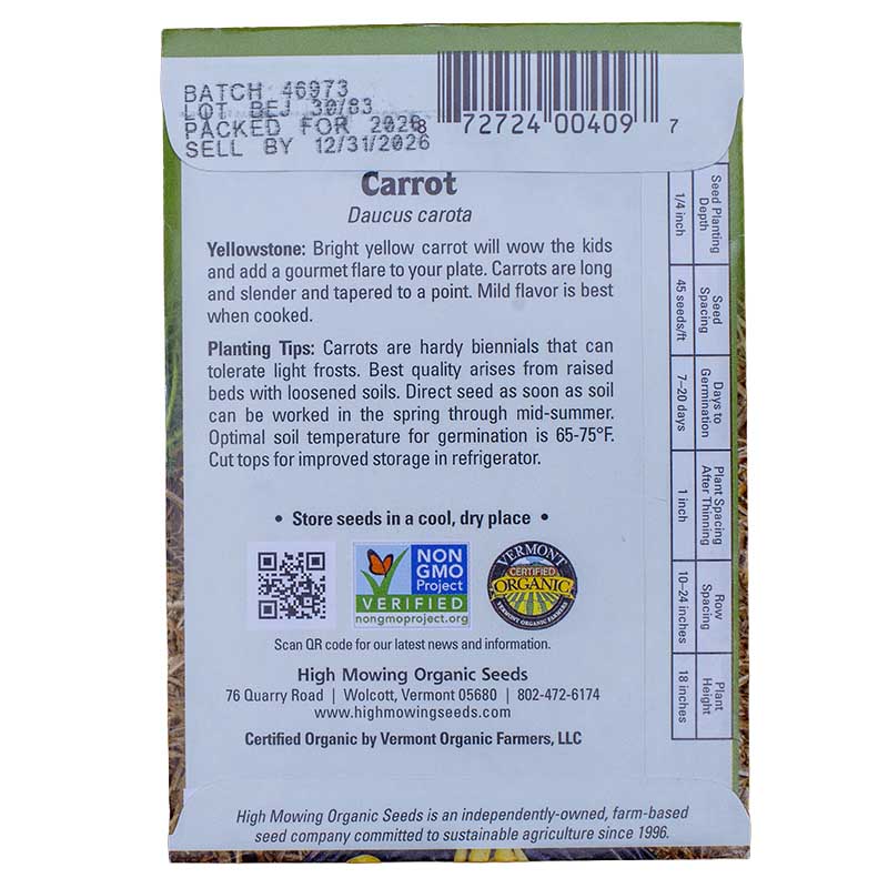 Kid's Garden 5 Seeds Packets (Organic) High Mowing Seeds