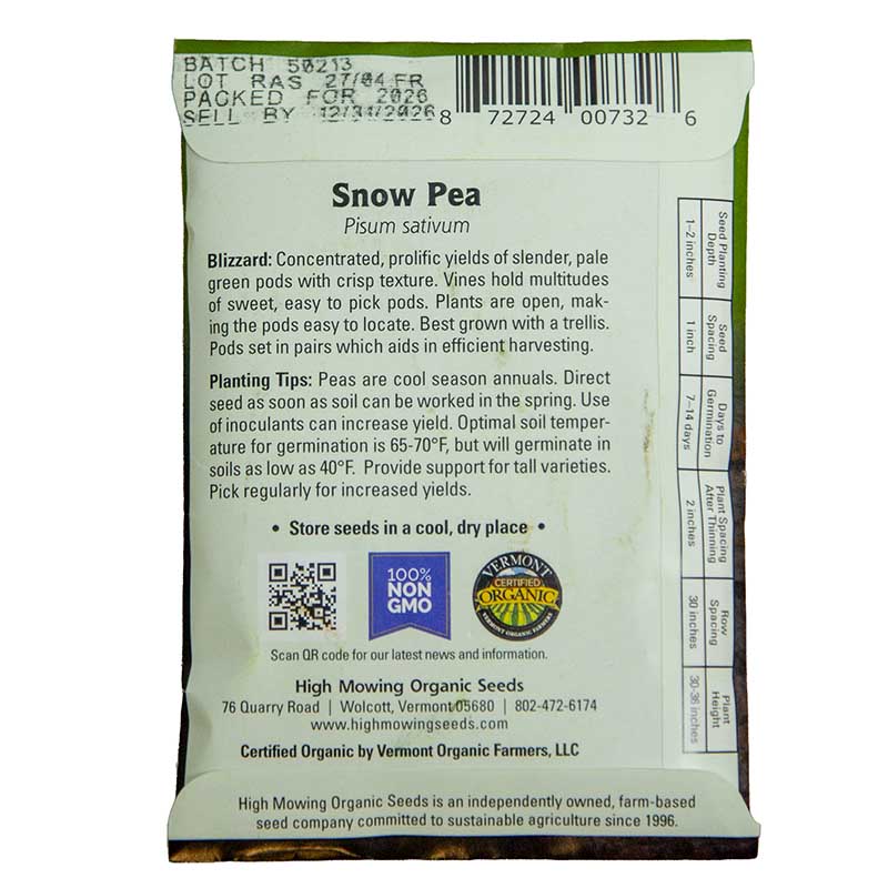 Container Garden 6 Seeds Packets (Organic) High Mowing Seeds