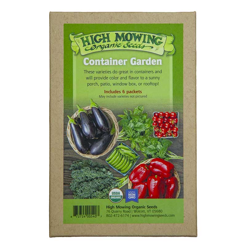 Container Garden 6 Seeds Packets (Organic) High Mowing Seeds
