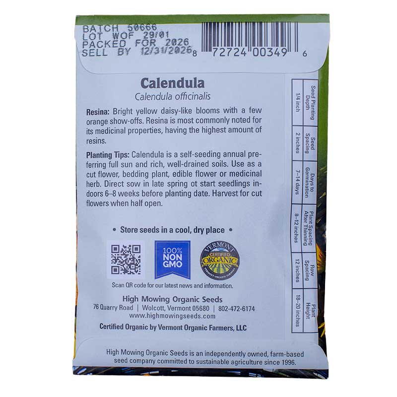 A Bee's Garden 5 Seed Packets (Organic) High Mowing Seeds