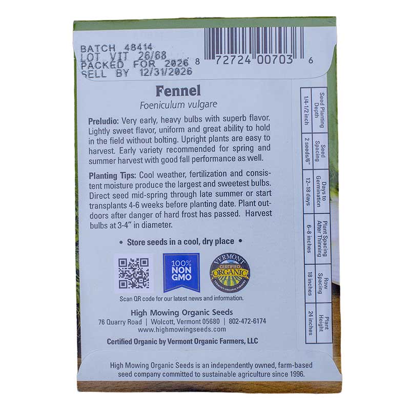 A Bee's Garden 5 Seed Packets (Organic) High Mowing Seeds