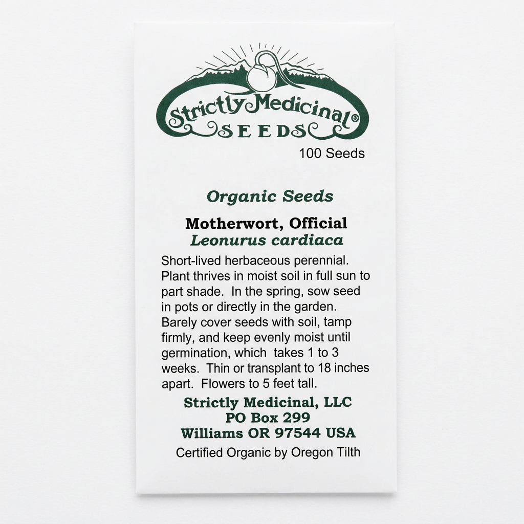 Official Motherwort Seeds (Organic) Strictly Medicinal