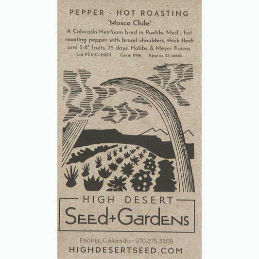 Seed Pack For Mosco Chile Peppers By High Desert Seed + Garden 