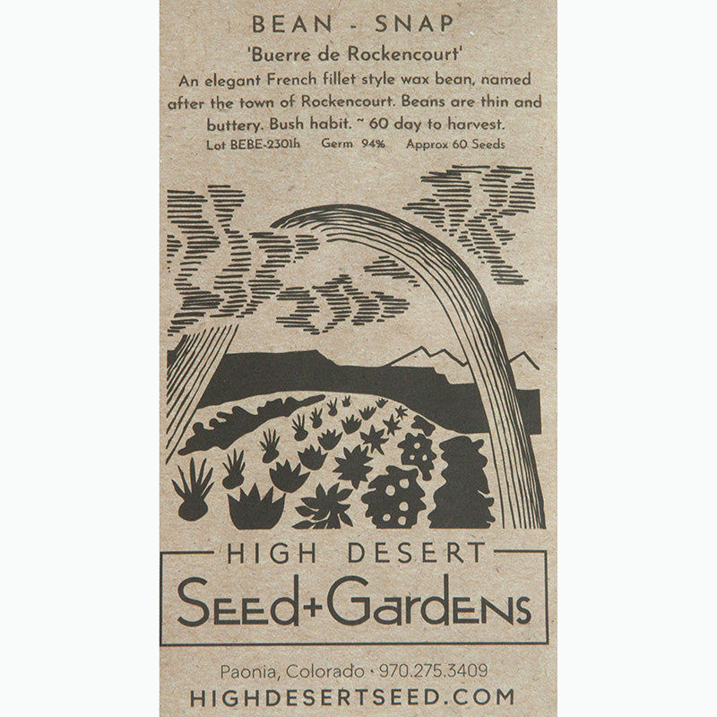 Seed Pack For Buerre de Rockencourt Snap Beans By High Desert Seeds