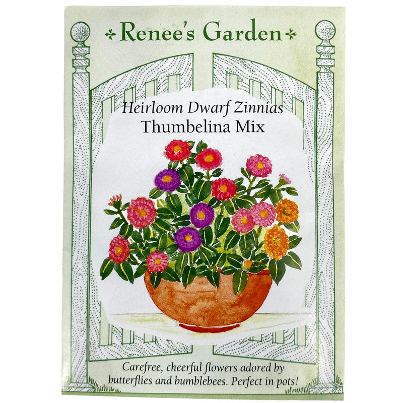 Organic Thumbelina Mix Zinnia Renees Garden