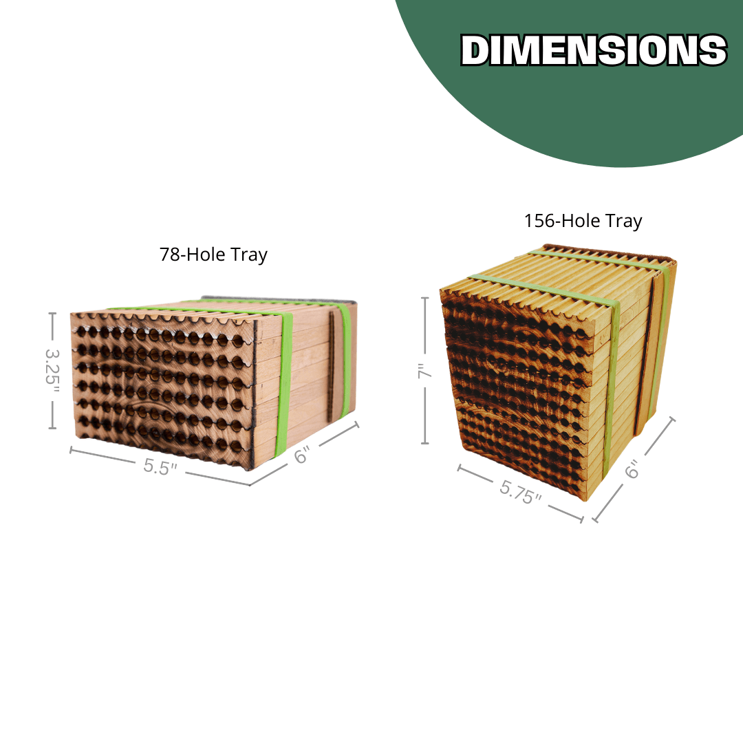 Summer Reusable Wood Trays for Leafcutter Bees CrownBees